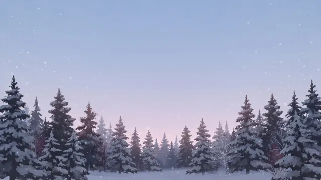 Новогодний фон для презентации: зимний лес