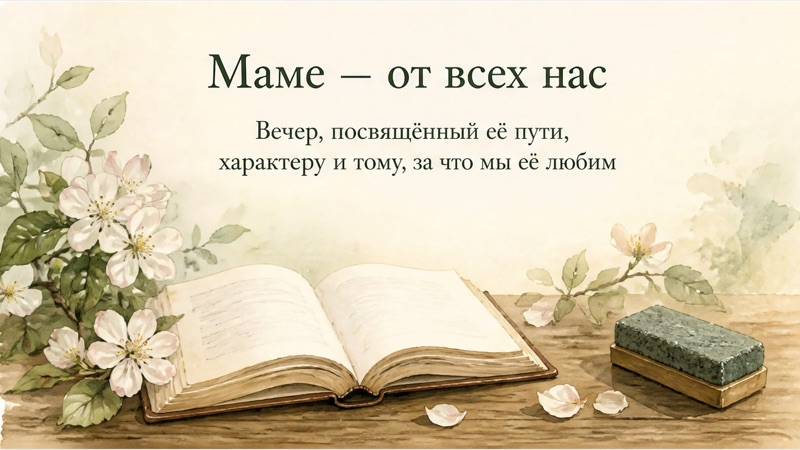 Обложка «Биография мамы к юбилею»