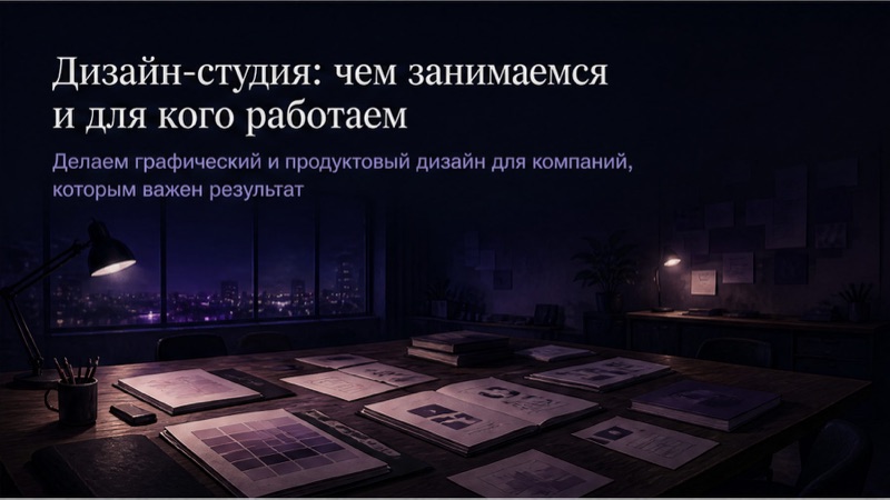 Обложка «Дизайн-студия: презентация для нового клиента»