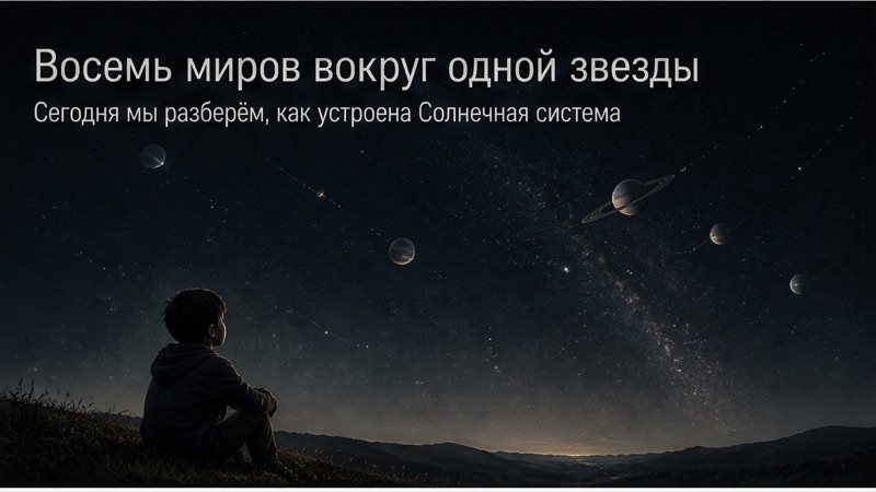 Обложка «Солнечная система: лекция для школьников»