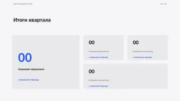 Квартальный отчёт, оформление «Бенто»: слайд 3