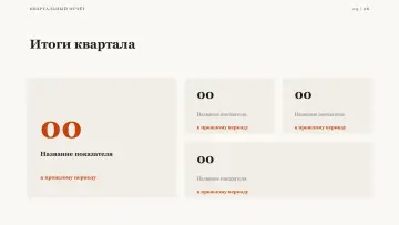 Квартальный отчёт, оформление «Журнальный»: слайд 3