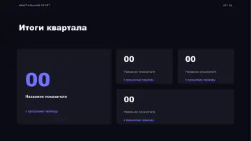 Квартальный отчёт, оформление «Питч»: слайд 3