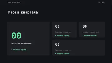 Квартальный отчёт, оформление «Терминал»: слайд 3