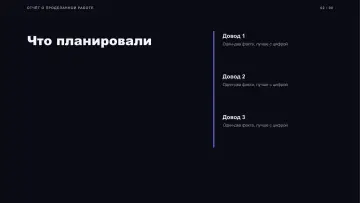 Отчёт о проделанной работе, оформление «Питч»: слайд 2