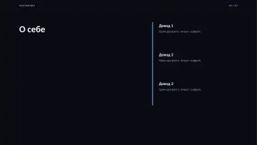 Портфолио проектов, оформление «Ночной»: слайд 2