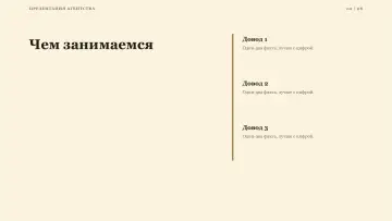 Презентация агентства, оформление «Тёплый»: слайд 2