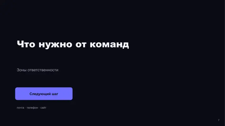 Слайд 7: Что нужно от команд